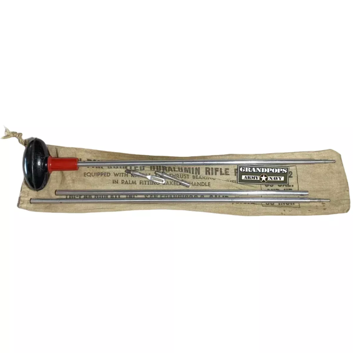 U.S. Military Cold War Tri-Pak Jointed Duralumin RIfle Rod Cleaning Kit No. 102 In Sack
