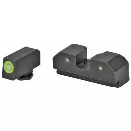 XS Sights R3D Night Sights Glock 17/19 Taurus G3c Walther PDP Green Tritium Front Black Rear