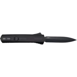 Zastava A7 OTF Knife Tactical Black Wood S35VN Dagger Blade
